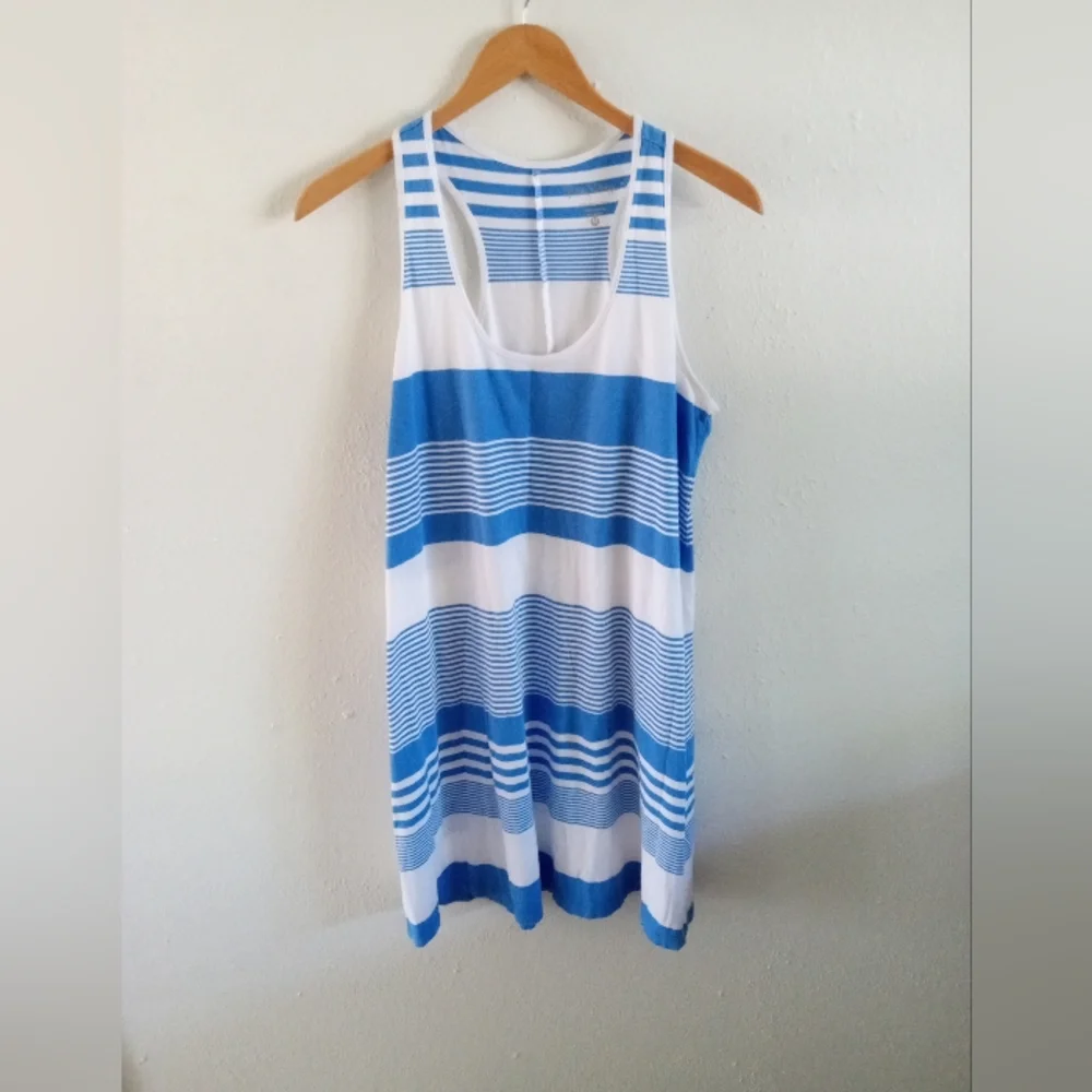 LILLY PULITZER "Melle" Bay Blue Coconut Stripe Pullover Dress | M - Picture 4 of 8